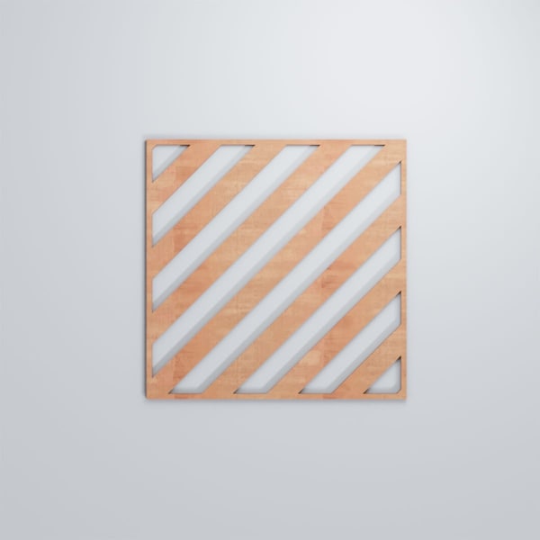 Ekena Millwork Large Rothwell Decorative Fretwork Wood Wall Panels, Cherry, 23 3/8"W x 23 3/8"H x 3/8"T - WALW24X24X0375RTWCH