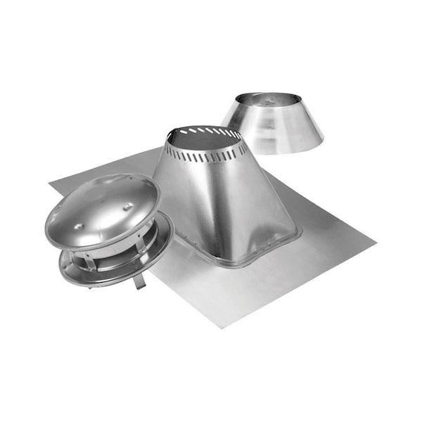 Selkirk Selkirk 6 in. L Steel Roof Termination Kit Silver - 206600