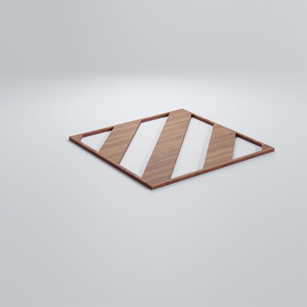 Ekena Millwork Medium Strymon Decorative Fretwork Wood Wall Panels, Walnut, 15 3/8"W x 15 3/8"H x 3/8"T - WALW16X16X0375STRWA