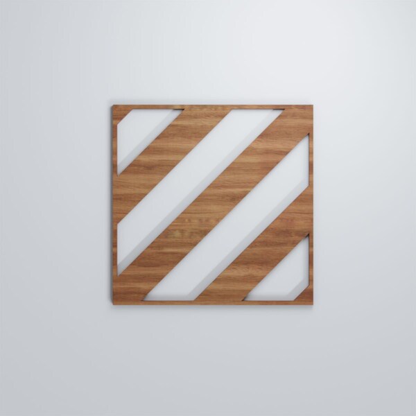 Ekena Millwork Medium Strymon Decorative Fretwork Wood Wall Panels, Walnut, 15 3/8"W x 15 3/8"H x 3/8"T - WALW16X16X0375STRWA