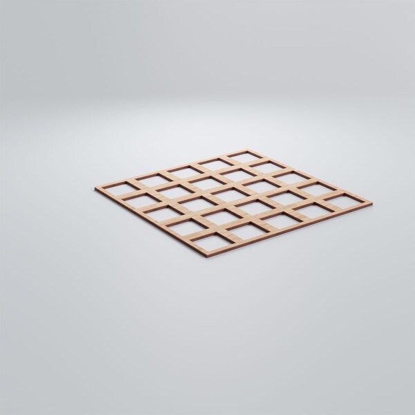 Ekena Millwork Large Manchester Decorative Fretwork Wood Wall Panels, Alder, 23 3/8"W x 23 3/8"H x 3/8"T - WALW24X24X0375MNCAL