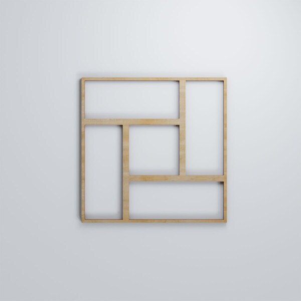 Ekena Millwork Small Sheffield Decorative Fretwork Wood Wall Panels, Hickory, 11 3/8"W x 11 3/8"H x 3/8"T - WALW12X12X0375SHFHI