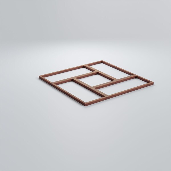 Ekena Millwork Small Sheffield Decorative Fretwork Wood Wall Panels, Walnut, 11 3/8"W x 11 3/8"H x 3/8"T - WALW12X12X0375SHFWA