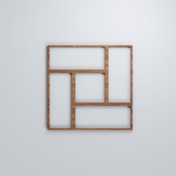 Ekena Millwork Small Sheffield Decorative Fretwork Wood Wall Panels, Walnut, 11 3/8"W x 11 3/8"H x 3/8"T - WALW12X12X0375SHFWA