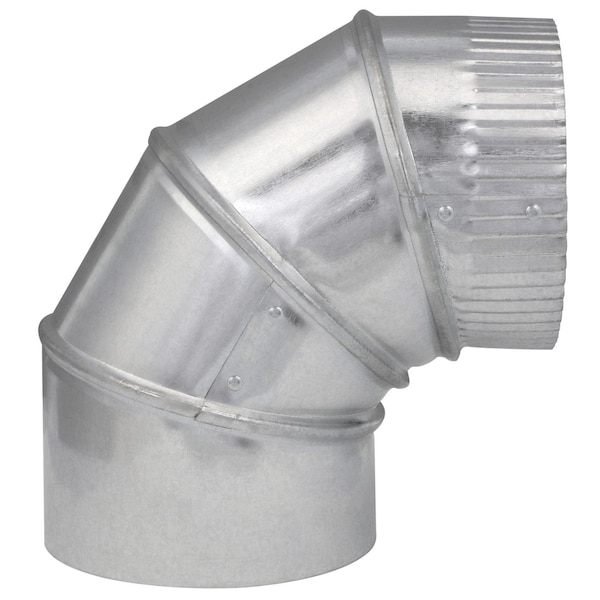 Imperial Mfg Imperial 5 in. D X 5 in. D Adjustable 90 deg Galvanized Steel Furnace Pipe Elbow - GV0288-C