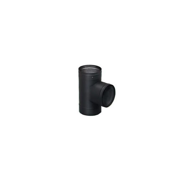 Integra Miltex Selkirk Corporation 2616 6 Inch  Heat-fab 22-ga Welded Black Stovepipe Tee - 21160