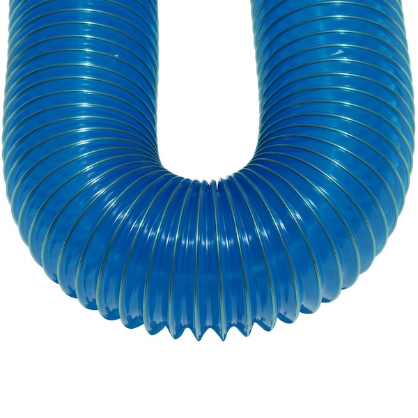 Rubber-Cal "PVC Flexduct" General Purpose - 10" ID x 25' (Fully Stretched) - Blue - 01-203