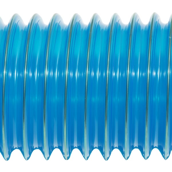 Rubber-Cal "PVC Flexduct" General Purpose - 10" ID x 25' (Fully Stretched) - Blue - 01-203