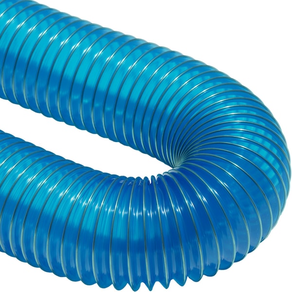 Rubber-Cal "PVC Flexduct" General Purpose - 10" ID x 25' (Fully Stretched) - Blue - 01-203