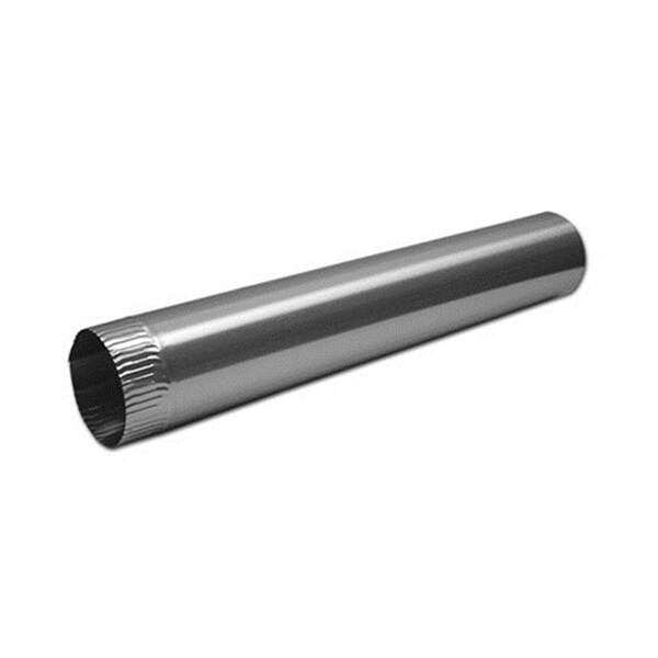 Lambro Industries 4 in. Galvanized 24 in. Length Snap-Lock Pipe, 30 Gauge, 25PK - 702