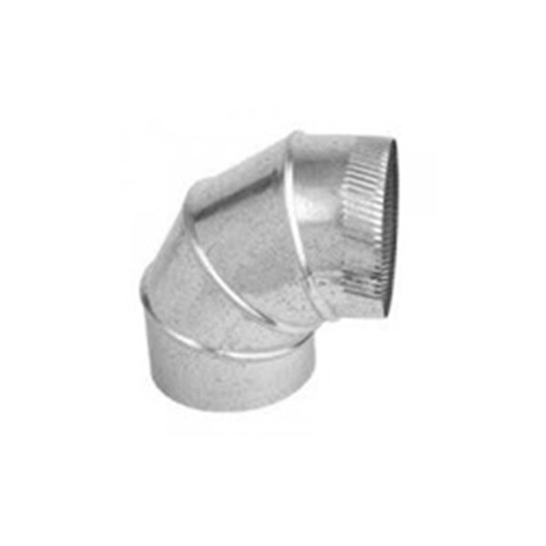Gray Metal Products 7 in. 90 deg Galvanized Connector Pipe Elbow - 3602990