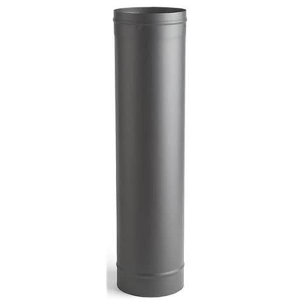 Integra Miltex Selkirk Corporation 2707 7 Inch  x 36 Inch  Heat-fab 22-ga Welded Black Stovepipe - 21186