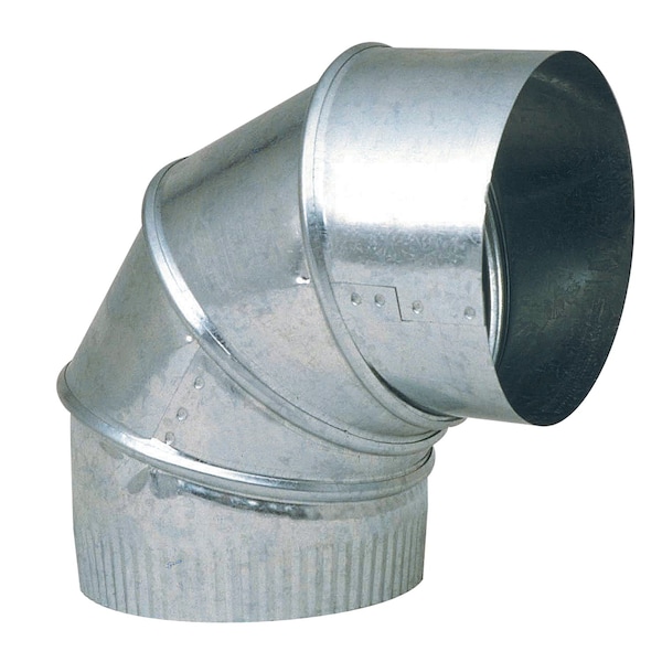 Imperial Mfg Imperial 8 in. D X 8 in. D Adjustable 90 deg Galvanized Steel Furnace Pipe Elbow - GV0301-C