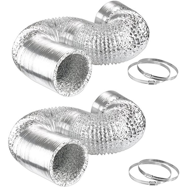 Ipower 10 Inch by 25 feet duct, for dryer vent hose transition, Temperature range from 0 to 185+ Degrees F - GLDUCT10X25CX2