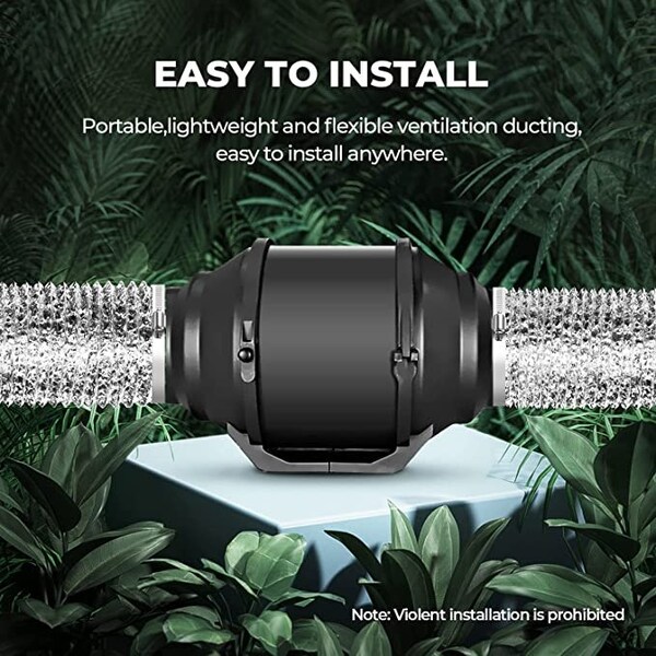Ipower 10 Inch by 25 feet duct, for dryer vent hose transition, Temperature range from 0 to 185+ Degrees F - GLDUCT10X25CX2