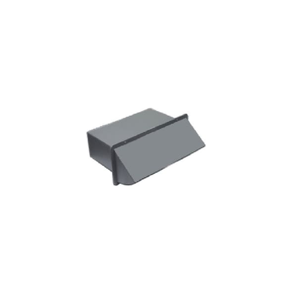 Lambro Industries 3.25 x 10 in. Gray Plastic Wall Vent, Damper Spring Controlled, 6PK - 1170G