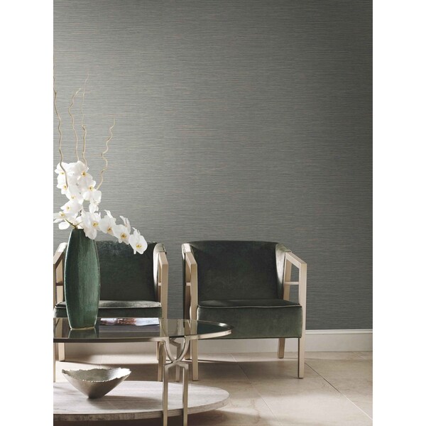 York Wallcoverings Ramie Weave Blue Wallpaper - CD1039N