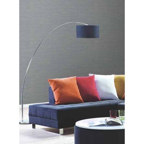 York Wallcoverings Ramie Weave Blue Wallpaper - CD1039N