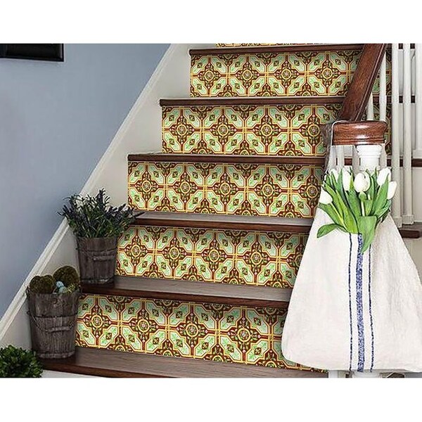 Homeroots 8 x 8 in. Gloria Yellow Removable Peel & Stick Tiles - 400354