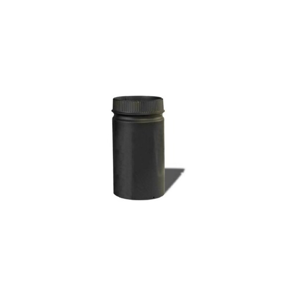 Selkirk Stove Pipe, 8 in ID x 8-1/2 in OD Dia, 12 in L, Aluminized Steel/Stainless Steel, Black - DSP8P12-1