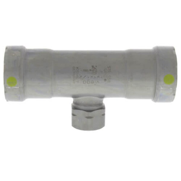 Escenografia 1 x 1 x 0.5 in. Steel Tee MegaPressG, Press x Press x FPT Fitting, Black - ES2934429