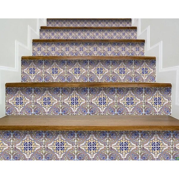 Homeroots 5 x 5 in. Blue Taupe Nova Removable Peel & Stick Tiles - 400221
