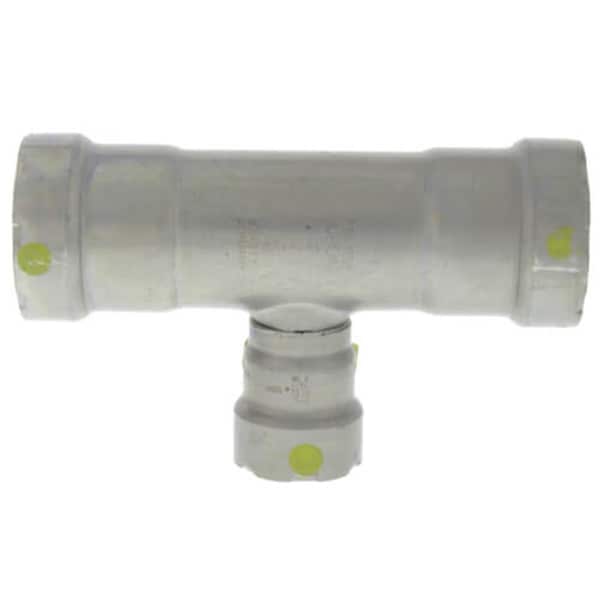 Escenografia 1 x 1 x 0.5 in. Steel Tee MegaPressG, Press x Press x Pipe Fitting, Black - ES2934428