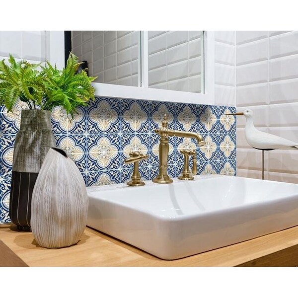 Homeroots 5 x 5 in. Nelly Yellow Peel & Stick Removable Tiles - 400121