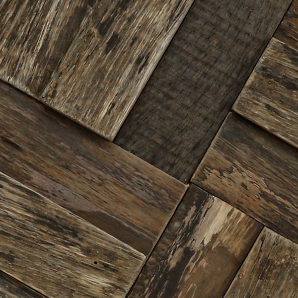 Ekena Millwork Boca Boat Wood Mosaic Wall Tile, Natural Finish, 11 7/8"W x 11 7/8"H x 3/4"P - WPW12X12BCMENA