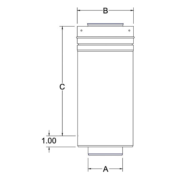Heatfab Gas Vent Pipe - SC03L24-316