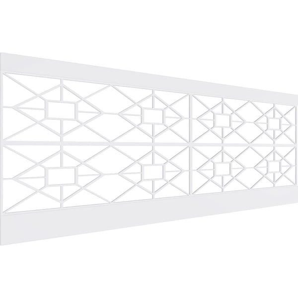 Ekena Millwork 36"H x 94 1/2"W Jamestown PVC Wainscot Paneling Kit - WPK36X94JTN