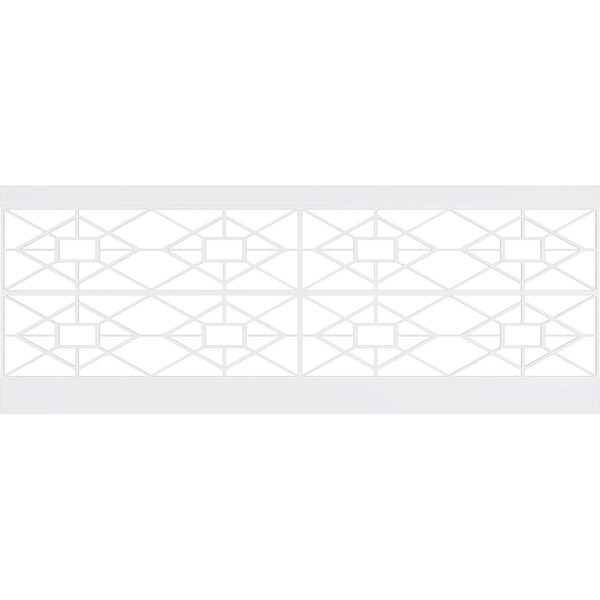 Ekena Millwork 36"H x 94 1/2"W Jamestown PVC Wainscot Paneling Kit - WPK36X94JTN