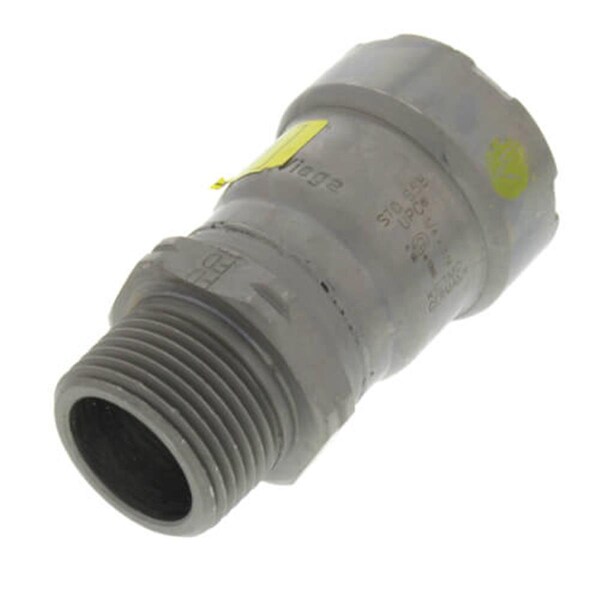 Escenografia 0.75 in. Steel Adapter MegaPressG, P X MPT Pipe Fitting, Black - ES3452086