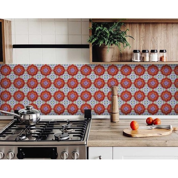Homeroots 6 x 6 in. Sage Blue Terra Removable Peel & Stick Tiles - 400217