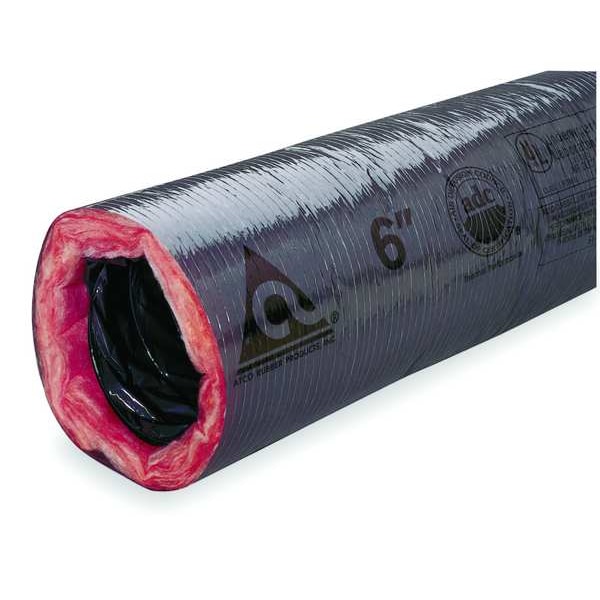 Atco Insulated Flexible Duct, 12" Dia., 180F - 17602512