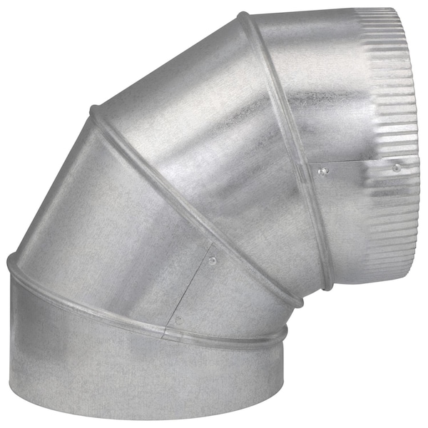 Imperial Mfg Imperial 8 in. D X 8 in. D Adjustable 90 deg Galvanized Steel Elbow Exhaust - GV0302-A