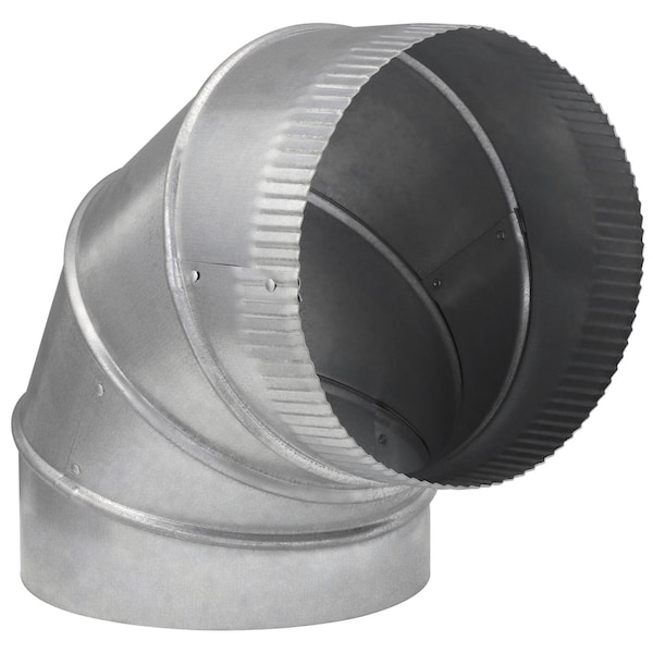 Imperial Mfg Imperial 8 in. D X 8 in. D Adjustable 90 deg Galvanized Steel Elbow Exhaust - GV0302-A