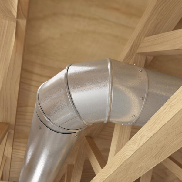 Imperial Mfg Imperial 8 in. D X 8 in. D Adjustable 90 deg Galvanized Steel Elbow Exhaust - GV0302-A