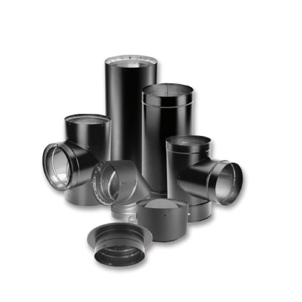 Simpson Duravent DuraVent DirectVent 4 in. D X 6-5/8 in. L Aluminum/Galvanized Steel Vent Pipe - 46DVA-E90