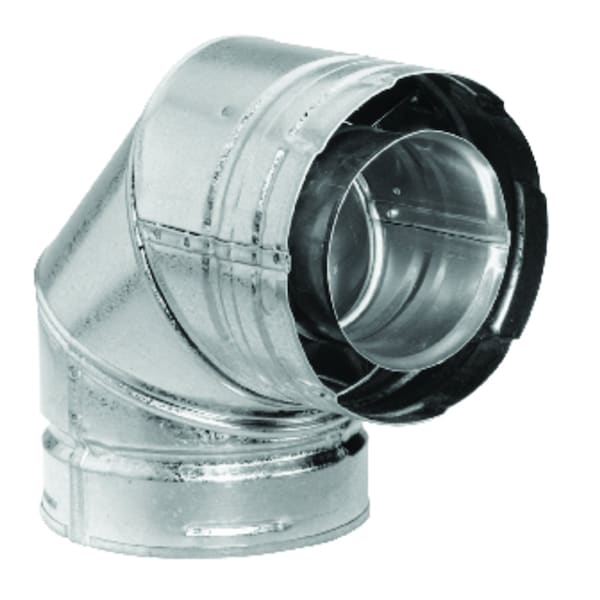 Simpson Duravent DuraVent DirectVent 4 in. D X 6-5/8 in. L Aluminum/Galvanized Steel Vent Pipe - 46DVA-E90
