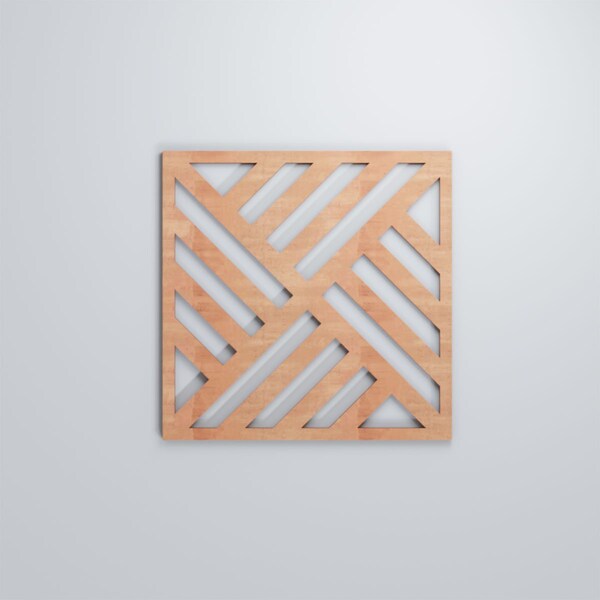 Ekena Millwork Medium Allen Decorative Fretwork Wood Wall Panels, Cherry, 15 3/8"W x 15 3/8"H x 3/8"T - WALW16X16X0375ALLCH