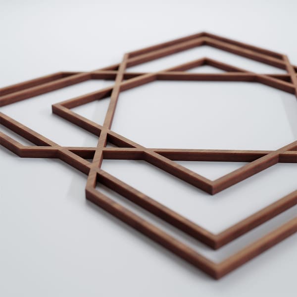 Ekena Millwork Medium Lakewood Decorative Fretwork Wood Wall Panels, Walnut, 15 3/8"W x 15 3/8"H x 3/8"T - WALW16X16X0375LWDWA