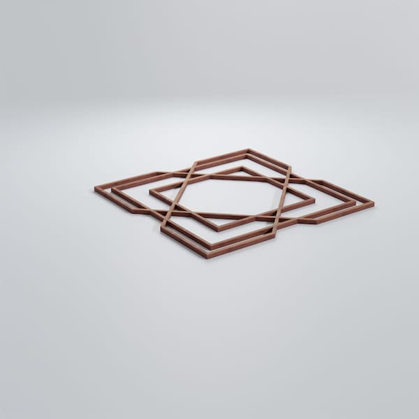 Ekena Millwork Medium Lakewood Decorative Fretwork Wood Wall Panels, Walnut, 15 3/8"W x 15 3/8"H x 3/8"T - WALW16X16X0375LWDWA