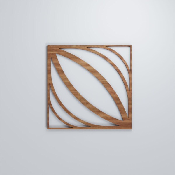 Ekena Millwork Medium Otis Decorative Fretwork Wood Wall Panels, Walnut, 15 3/8"W x 15 3/8"H x 3/8"T - WALW16X16X0375OTSWA