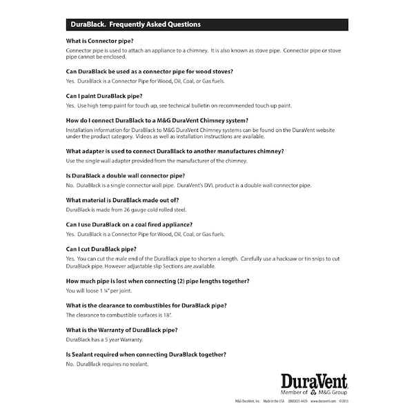 Duravent DuraVent DuraBlack 6 in. D Steel Stove Top Adapter - 6DBK-AD