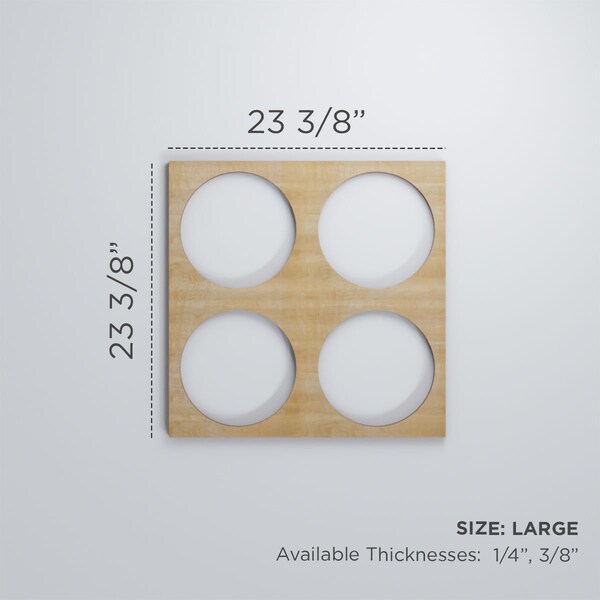Ekena Millwork Large Wembley Decorative Fretwork Wood Wall Panels, Birch, 23 3/8"W x 23 3/8"H x 3/8"T - WALW24X24X0375WEMBI