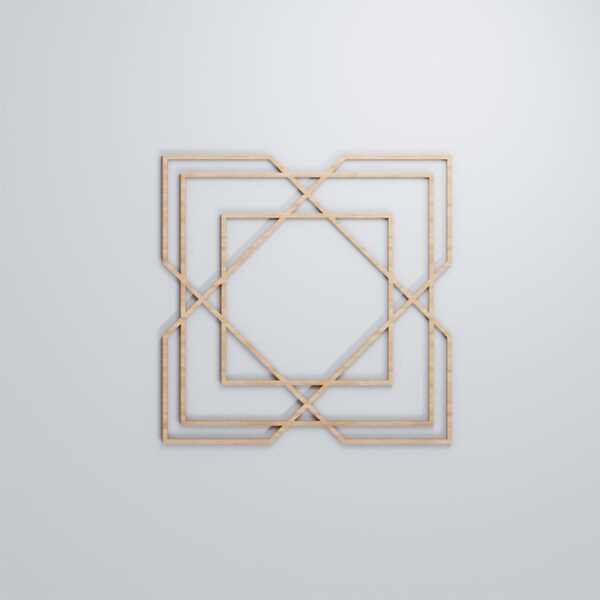 Ekena Millwork Large Lakewood Decorative Fretwork Wood Wall Panels, Alder, 23 3/8"W x 23 3/8"H x 3/8"T - WALW24X24X0375LWDAL