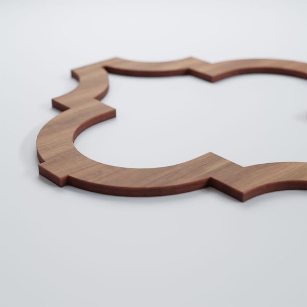 Ekena Millwork Medium Marrakesh Decorative Fretwork Wood Wall Panels, Walnut, 15 3/8"W x 15 3/8"H x 3/8"T - WALW16X16X0375MRKWA
