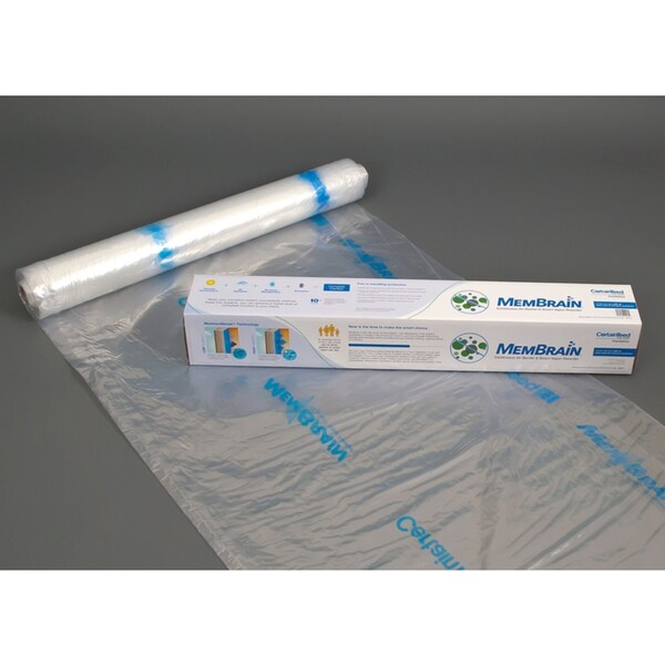 Certainteed Membrain CertainTeed MemBrain 8 ft. W X 50 ft. L X 2 mil Air Barrier and Smart Vapor Retarder Roll 416.5 sq f - 902018