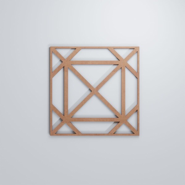 Ekena Millwork Medium Buxton Decorative Fretwork Wood Wall Panels, Wood (Paint Grade), 15 3/8"W x 15 3/8"H x 3/8"T - WALW16X16X0375BUXMF